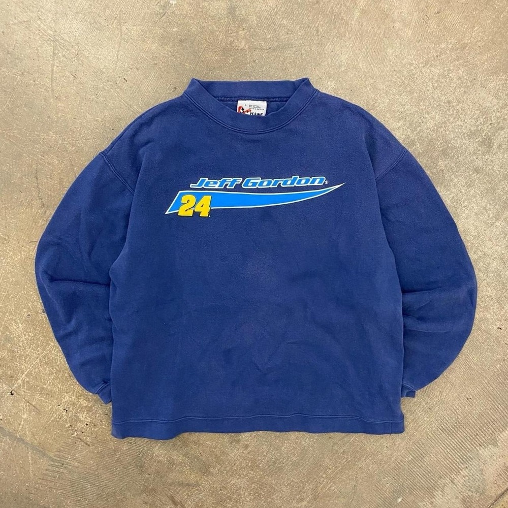Vintage Jeff Gordon 24 NASCAR 90s Chase Authentics Spellout Crewneck Size Large